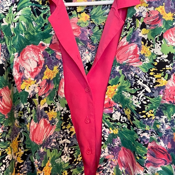 Pretty Vintage Floral Long Sleeve Blouse - Picture 4 of 8